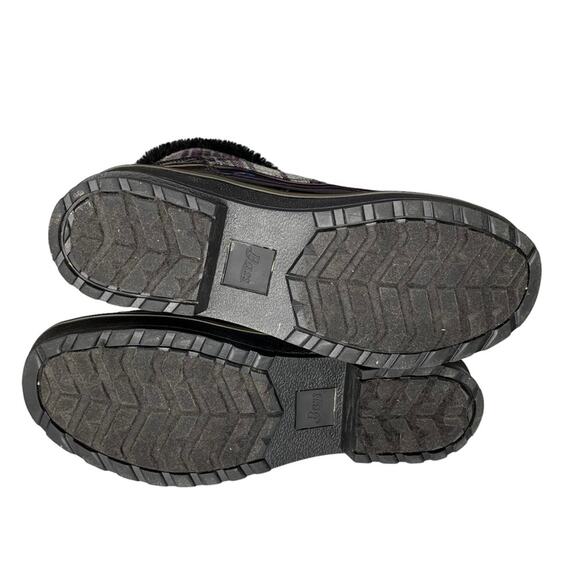 Bass Heritage Collection Winter Snowbird Boots Black Gray Purple Plaid S… - Picture 9 of 16